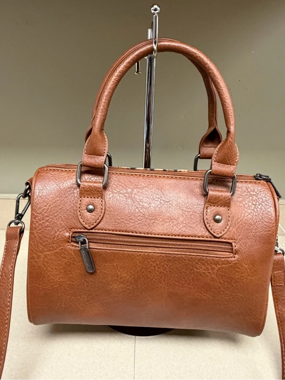Montana West Cognac Brown Western Leopard Print Studded Satchel – New With Tags